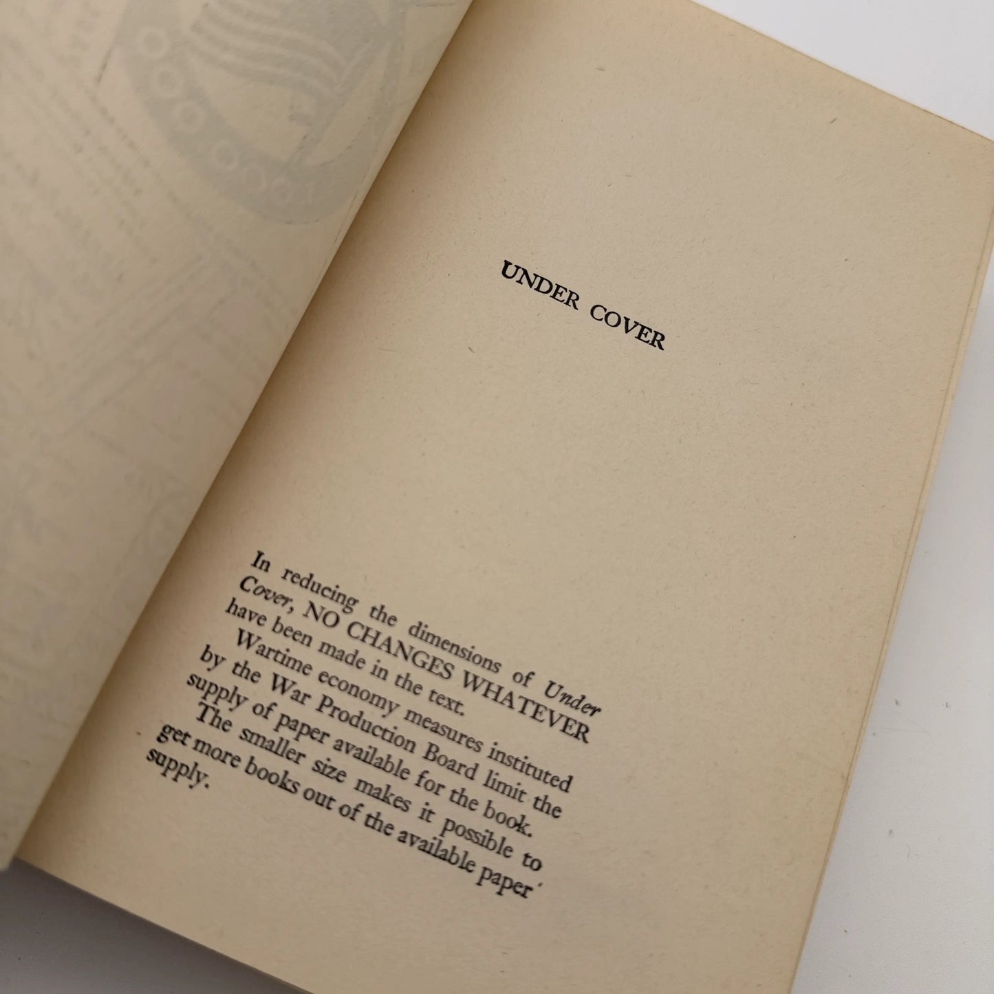 "Under Cover: My Four Years in the Nazi Underworld of America" by John Roy Carlson — 1943