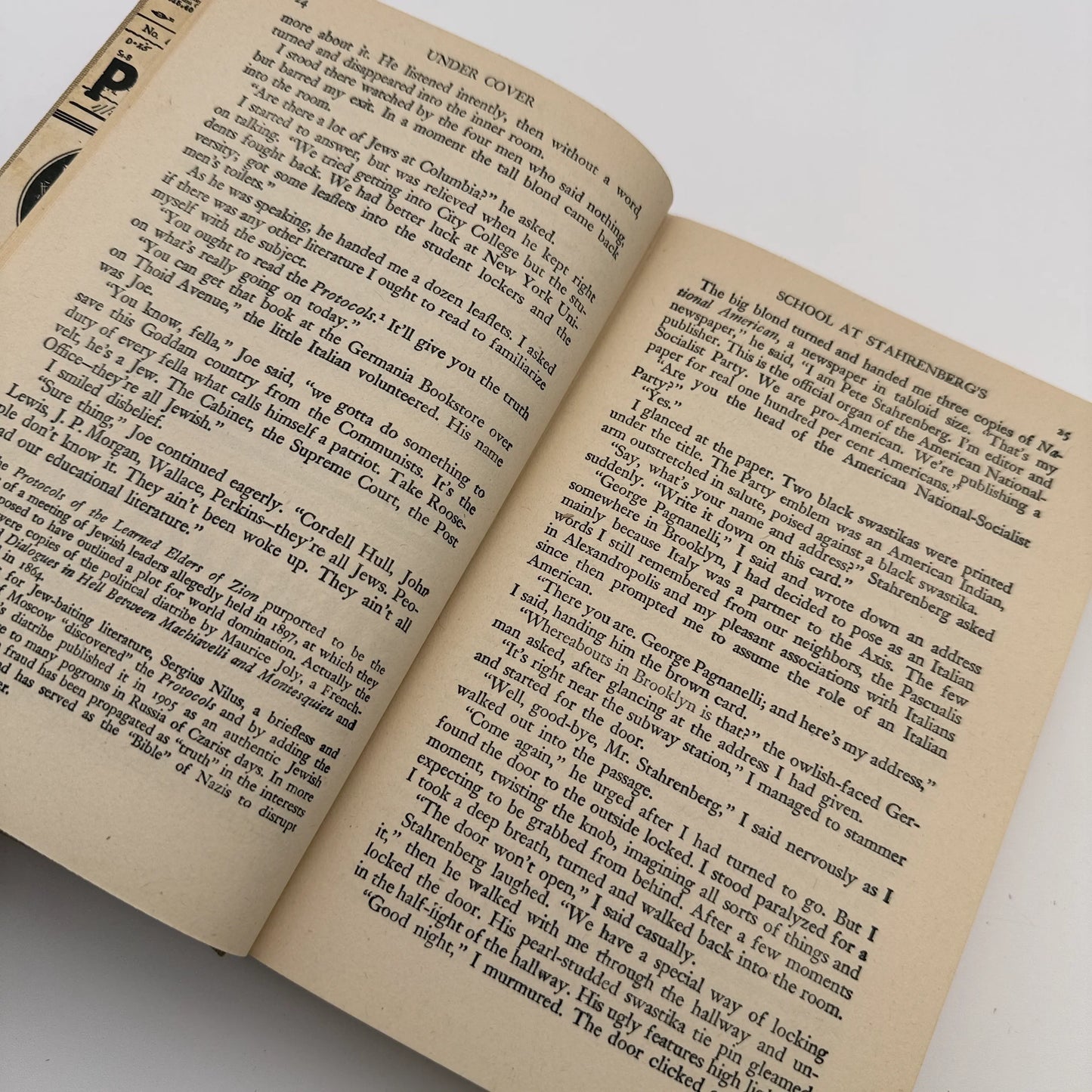 "Under Cover: My Four Years in the Nazi Underworld of America" by John Roy Carlson — 1943