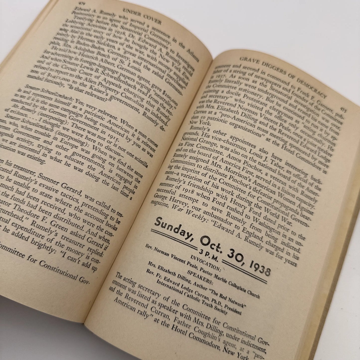 "Under Cover: My Four Years in the Nazi Underworld of America" by John Roy Carlson — 1943