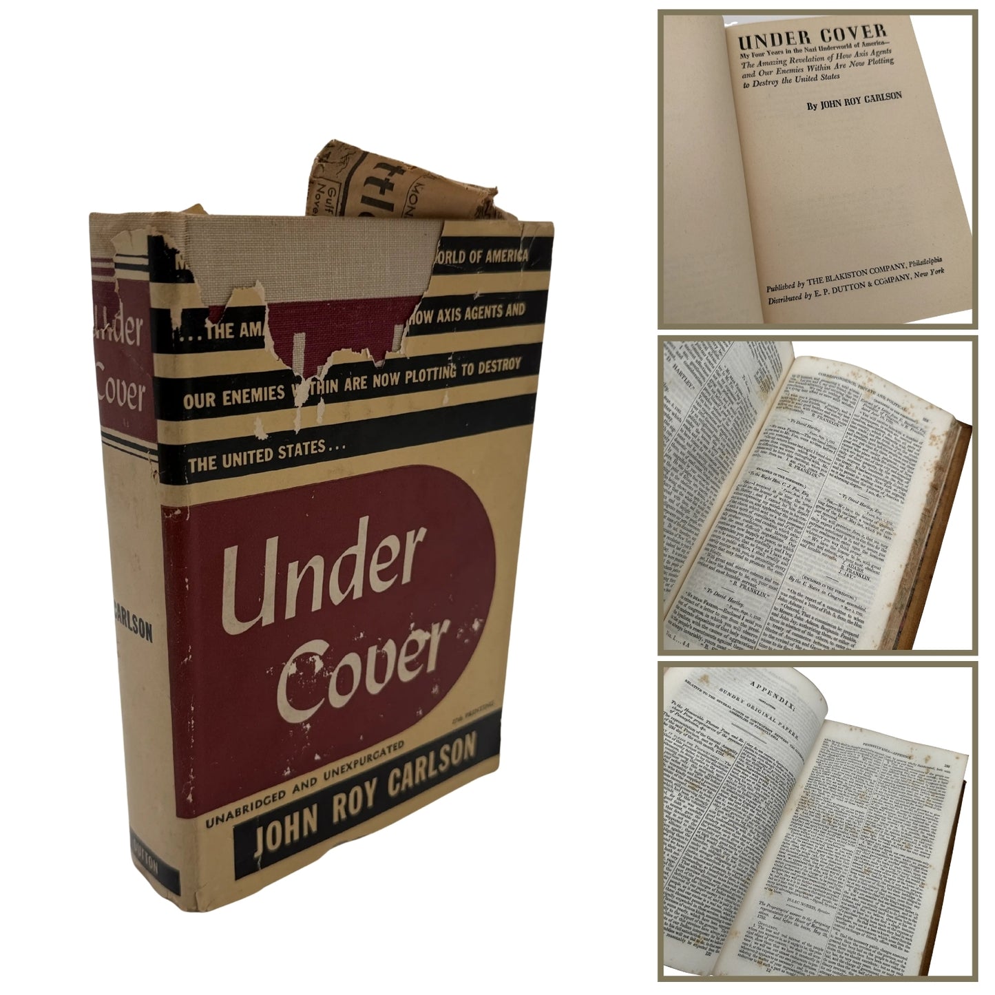 "Under Cover: My Four Years in the Nazi Underworld of America" by John Roy Carlson — 1943