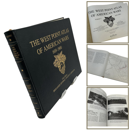 "The West Point Atlas of American Wars: Vol 1. 1689 - 1900" by Brig. Gen. Vincent J. Esposito — Leather-bound, gilt-edged Easton Press edition