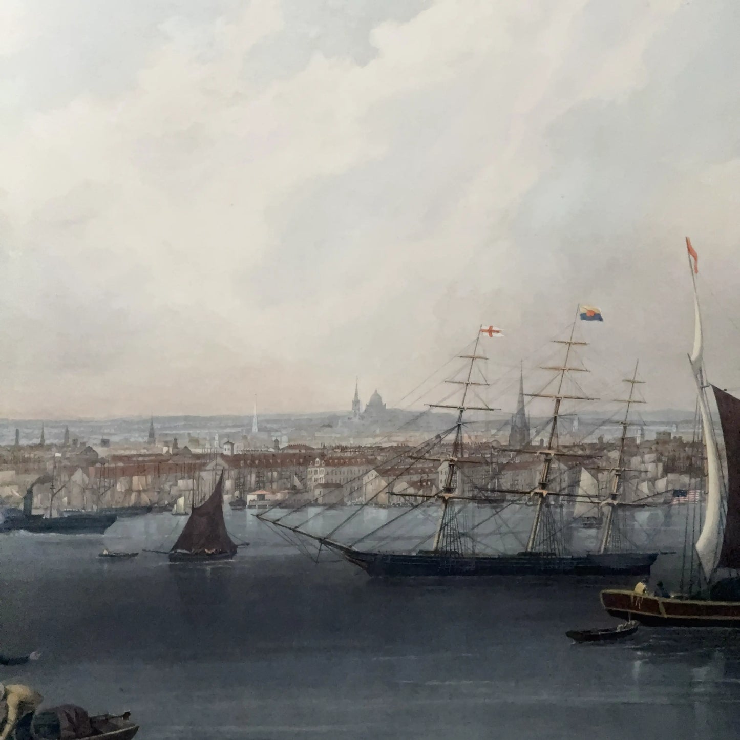 "Boston" — Engraved by Charles Mottram, after the painting by J. W. Hill — 1857