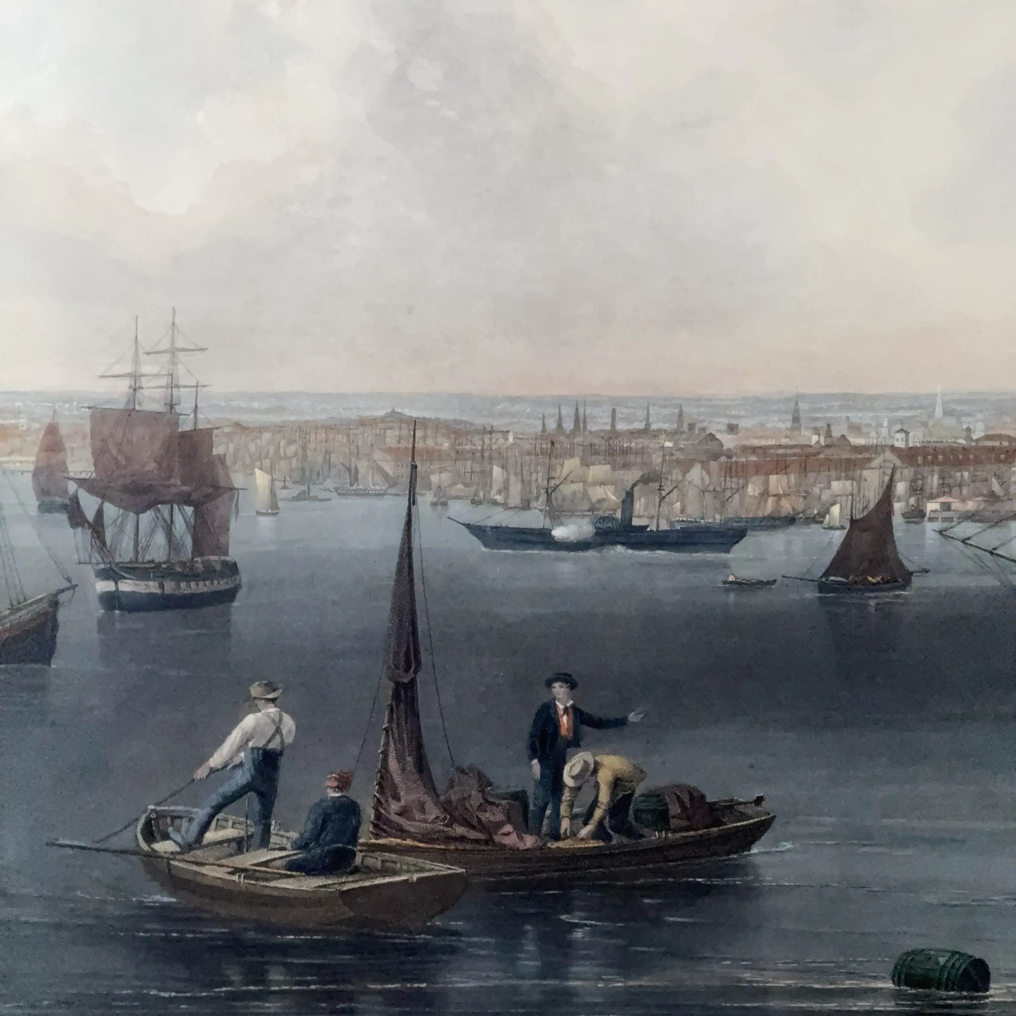 "Boston" — Engraved by Charles Mottram, after the painting by J. W. Hill — 1857