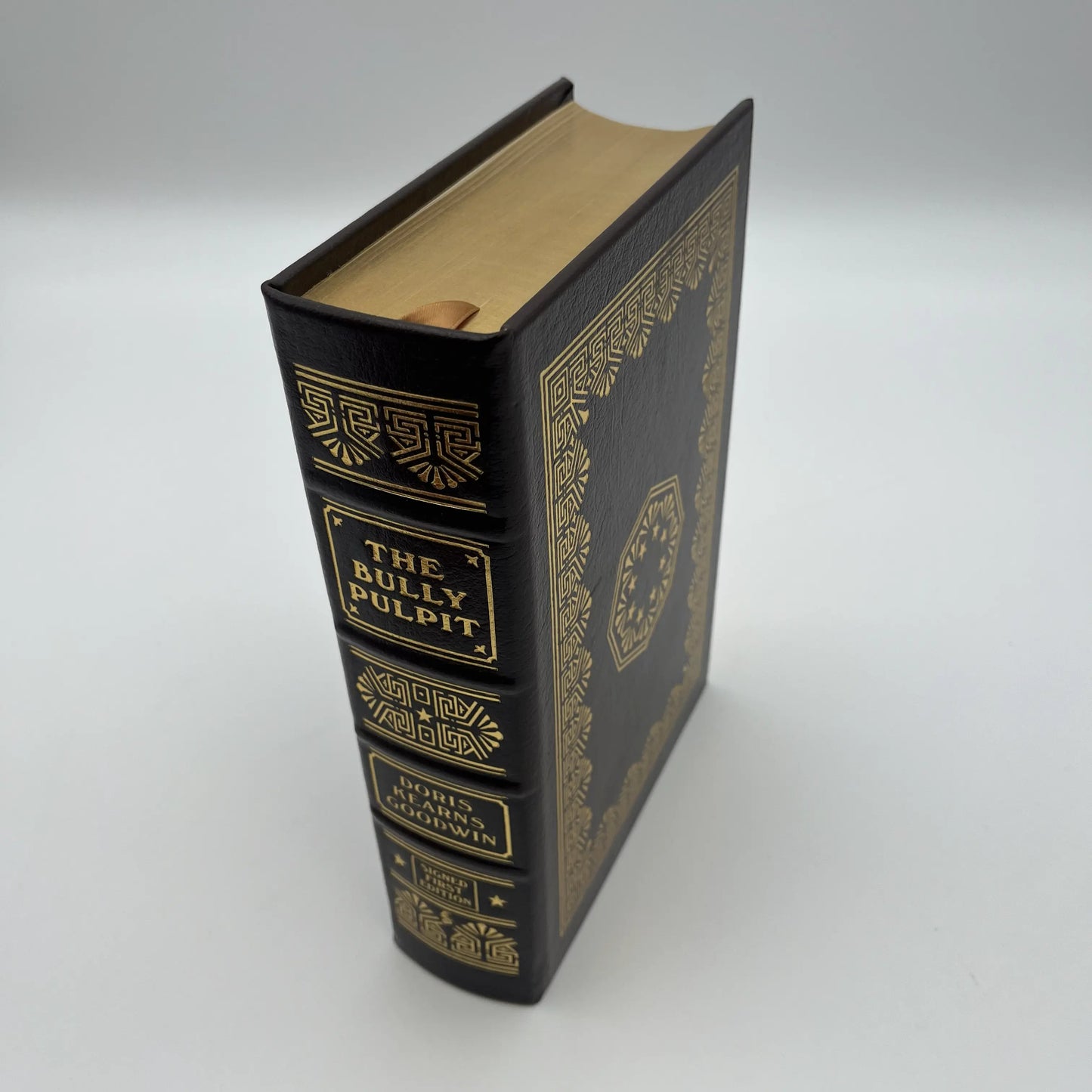 "The Bully Pulpit" Signed by Doris Kearns Goodwin — Leather-bound, gilt edged