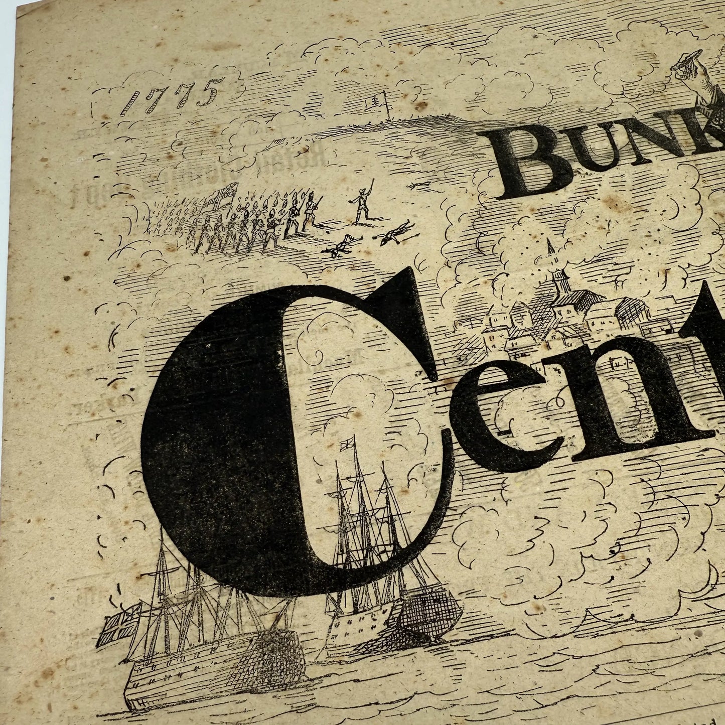 1875 "Bunker Hill Centennial" Commemorative Newspaper