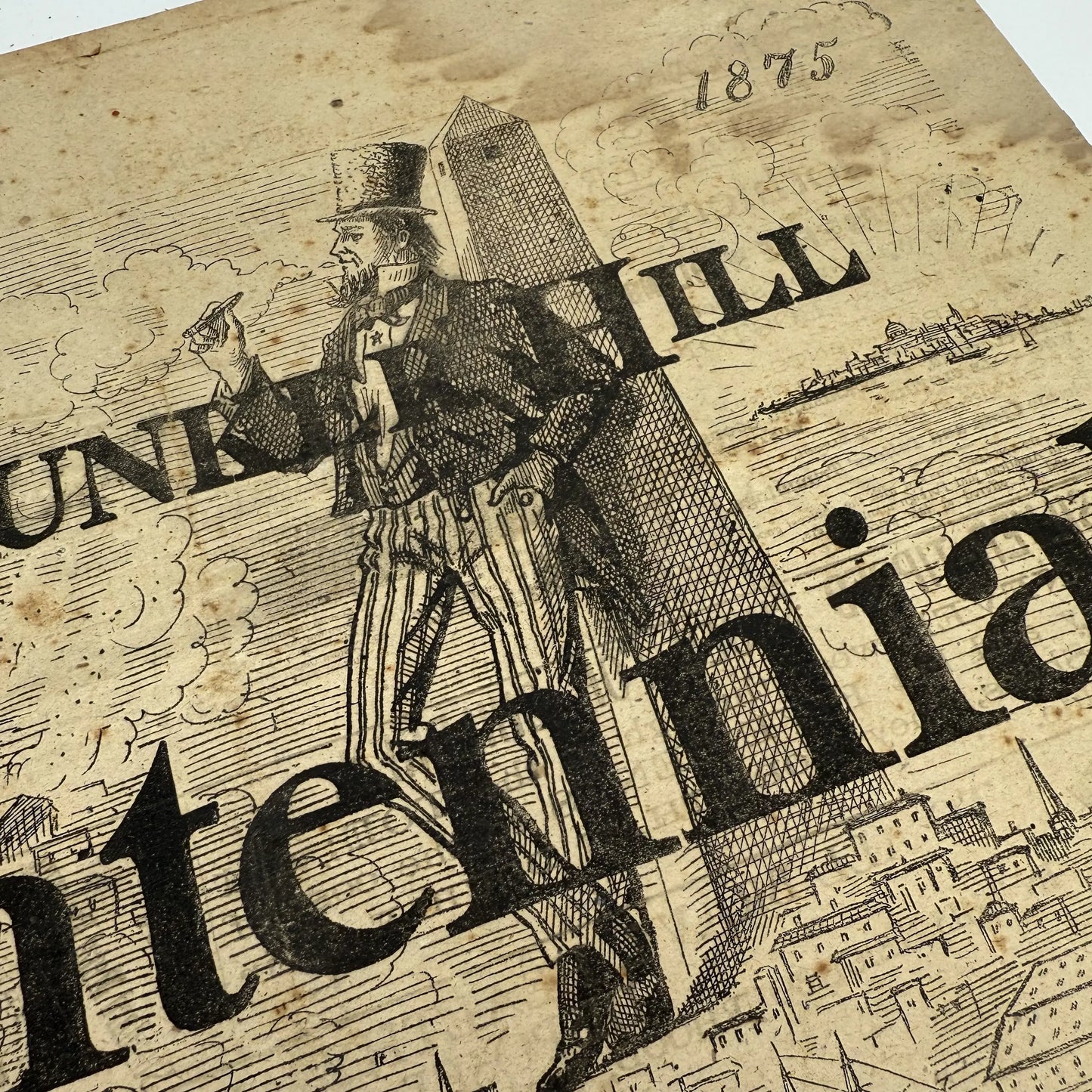 1875 "Bunker Hill Centennial" Commemorative Newspaper