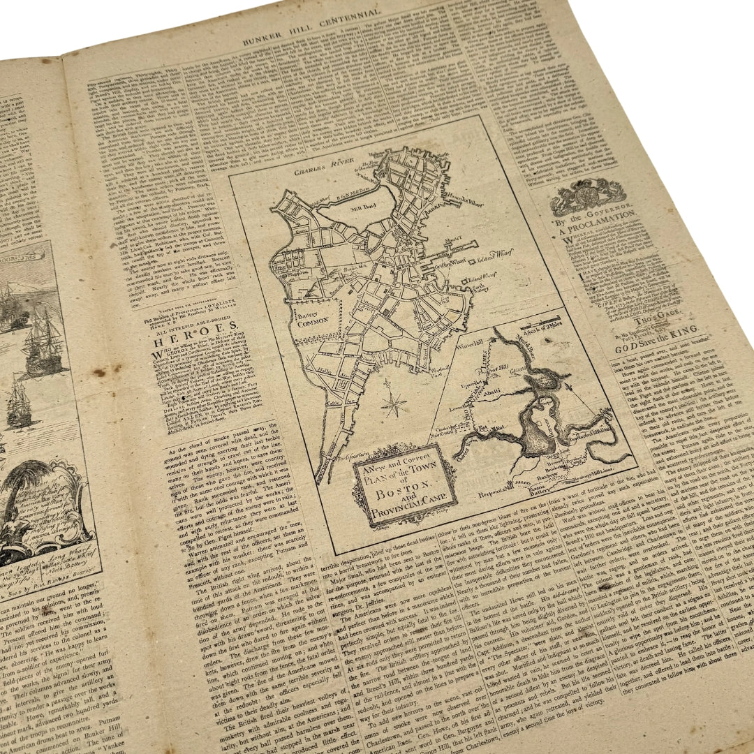 1875 "Bunker Hill Centennial" Commemorative Newspaper