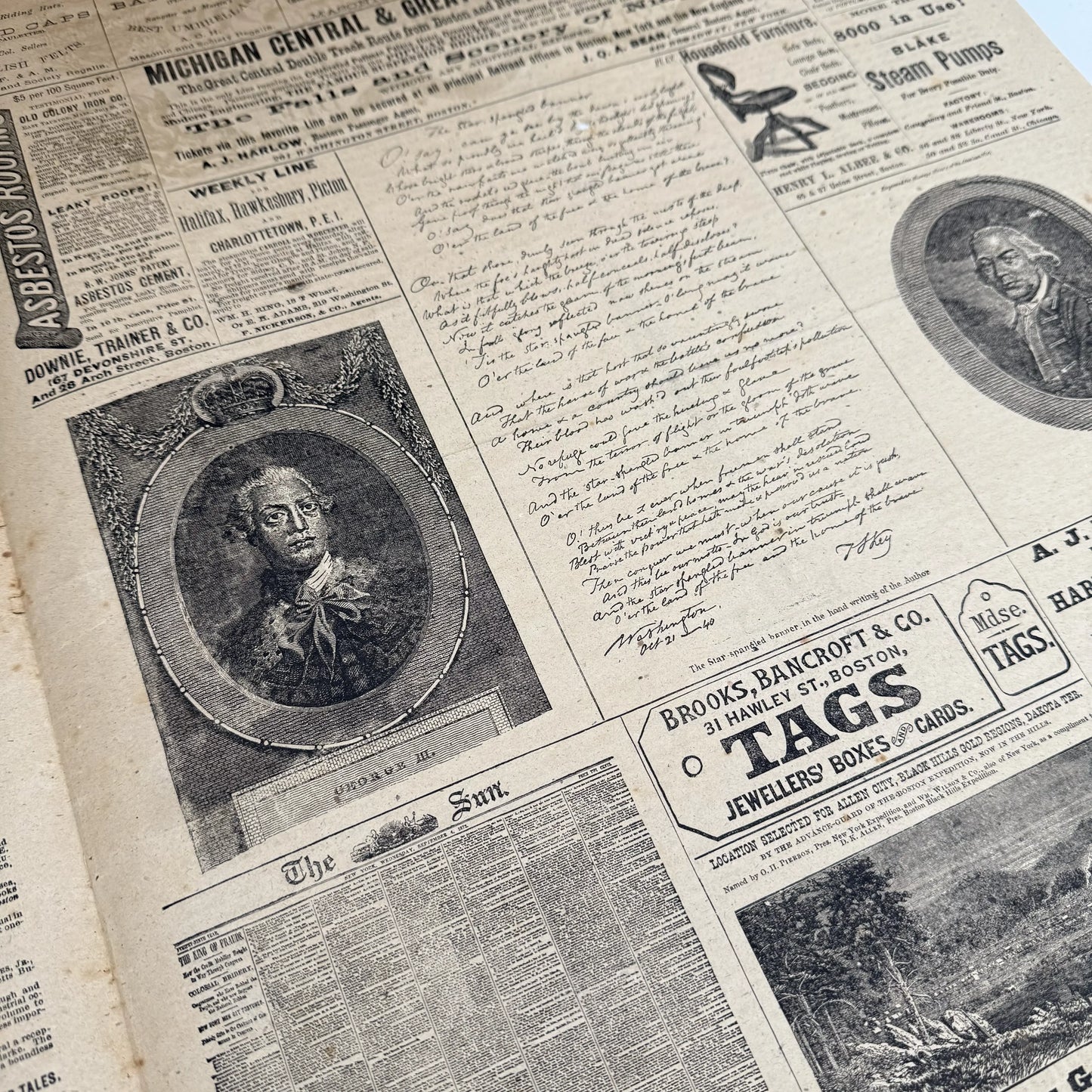 1875 "Bunker Hill Centennial" Commemorative Newspaper