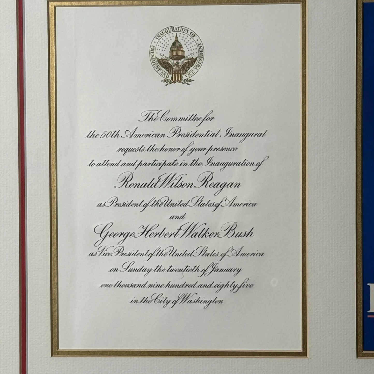 Reagan and Bush Campaign and Inauguration Collection — Framed