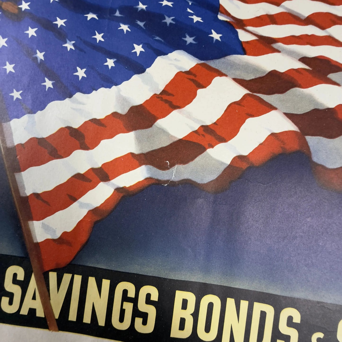 Original 1942 War Bond Poster — "We Can, We Will, We Must" —  Buy U.S. War Savings Bonds & Stamps Now