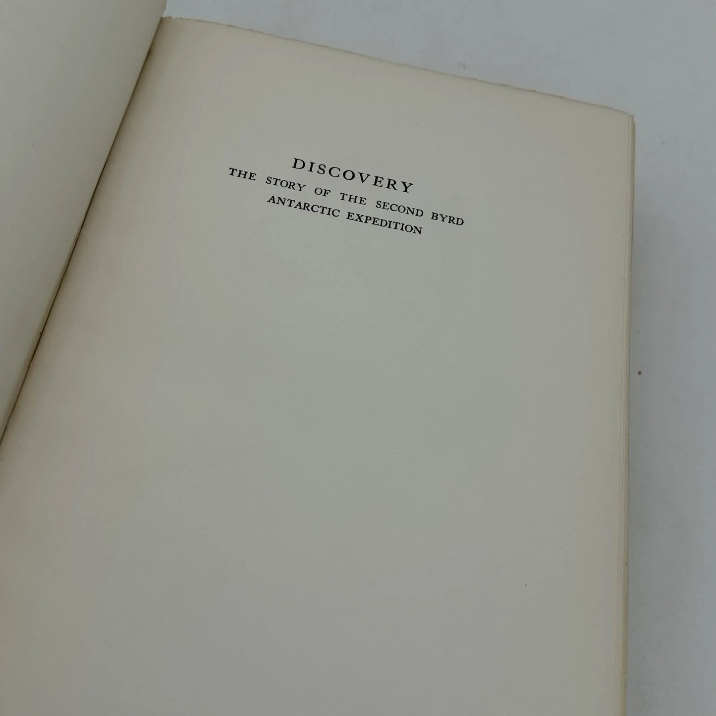 Limted edition signed by Admiral Byrd: "Discovery: The Story of the Second Byrd Antarctic Expedition" — 1935