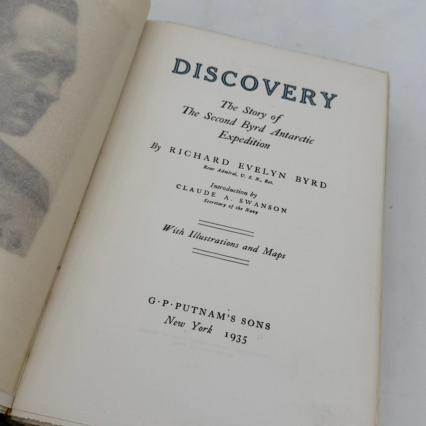 Limted edition signed by Admiral Byrd: "Discovery: The Story of the Second Byrd Antarctic Expedition" — 1935
