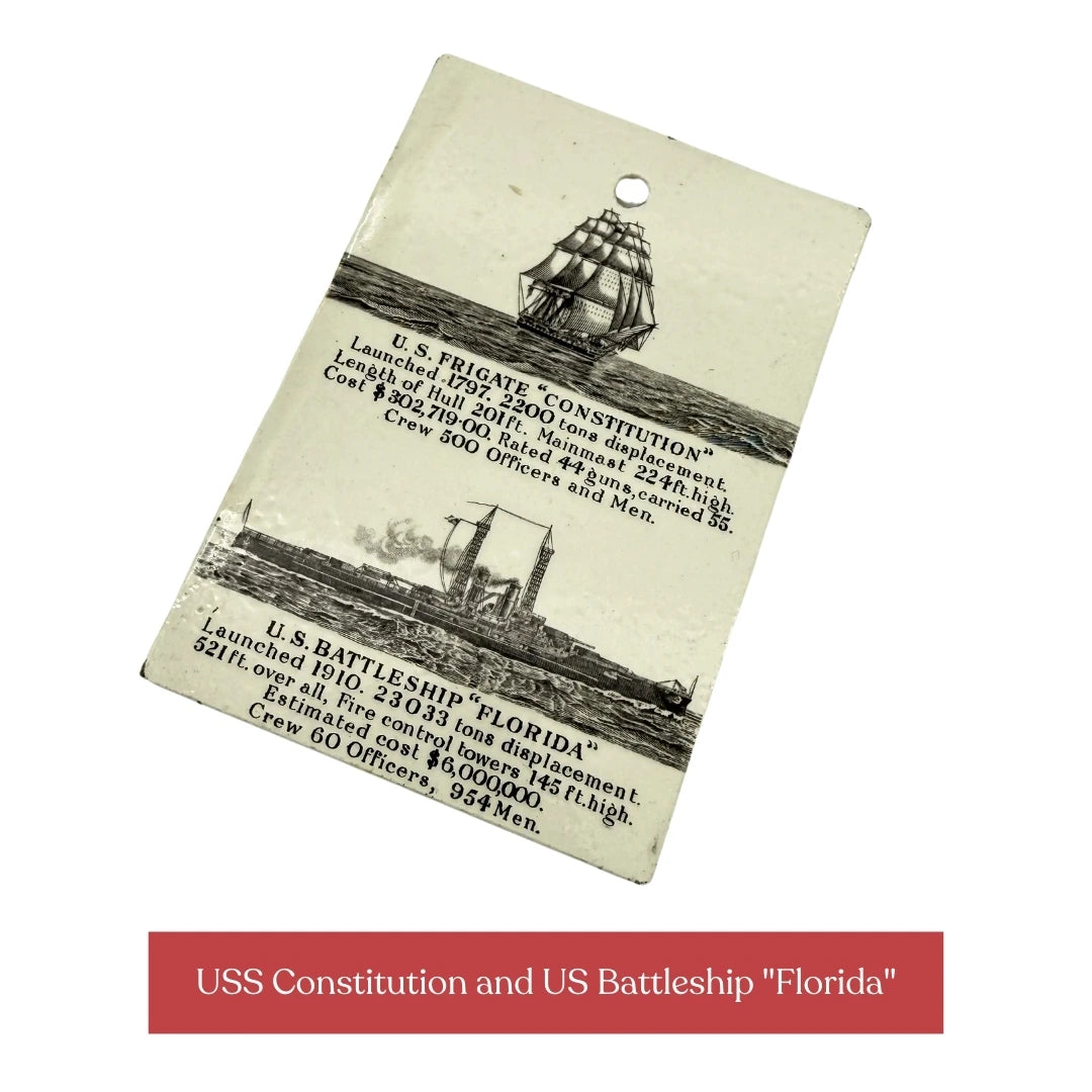 Calendar Tiles with Historic Scenes of the Mayflower, USS Constitution, and Historic Boston Landmarks — 1908 - 1920