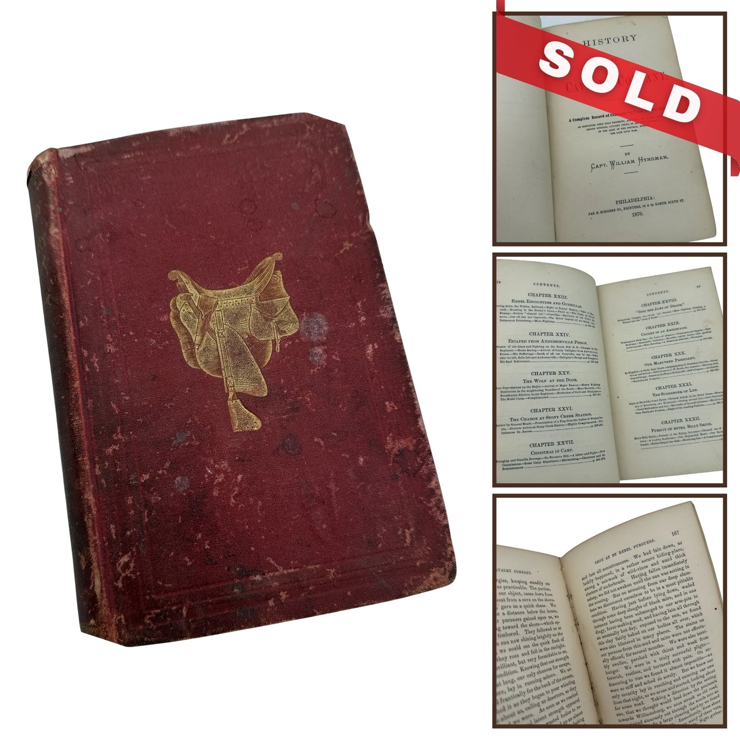 History of a Cavalry Company by William Hyndman — 1870 — First edition