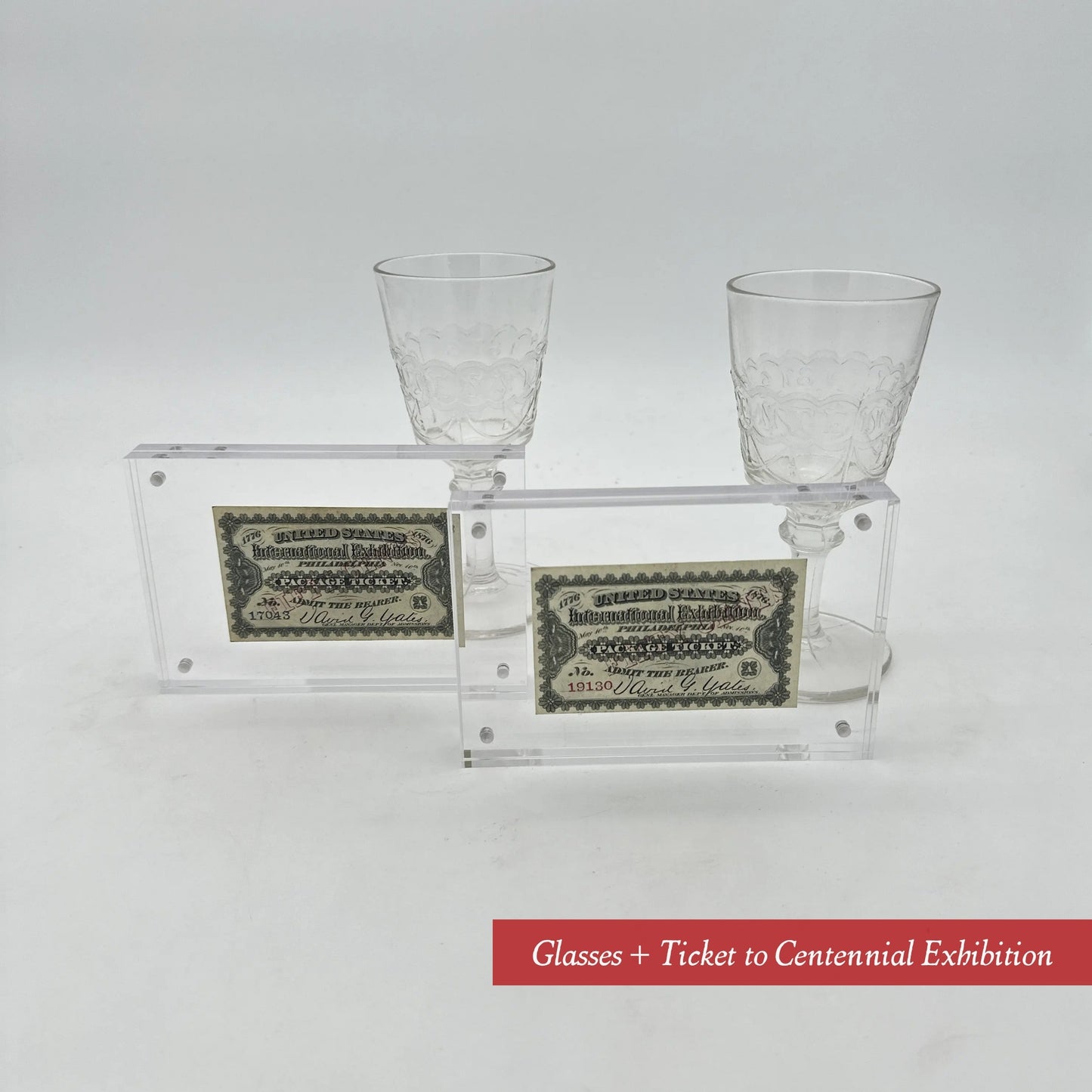 1876 Philadelphia World's Fair Centennial Exposition Glassware from Gillinder and Co.