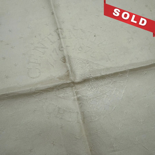 1876 Centennial Exhibition Souvenir Silk Handkerchief