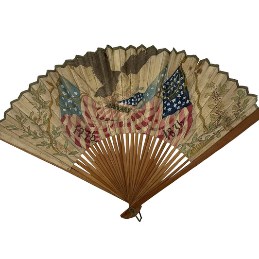 Hand painted 1876 Centennial Exposition Fan