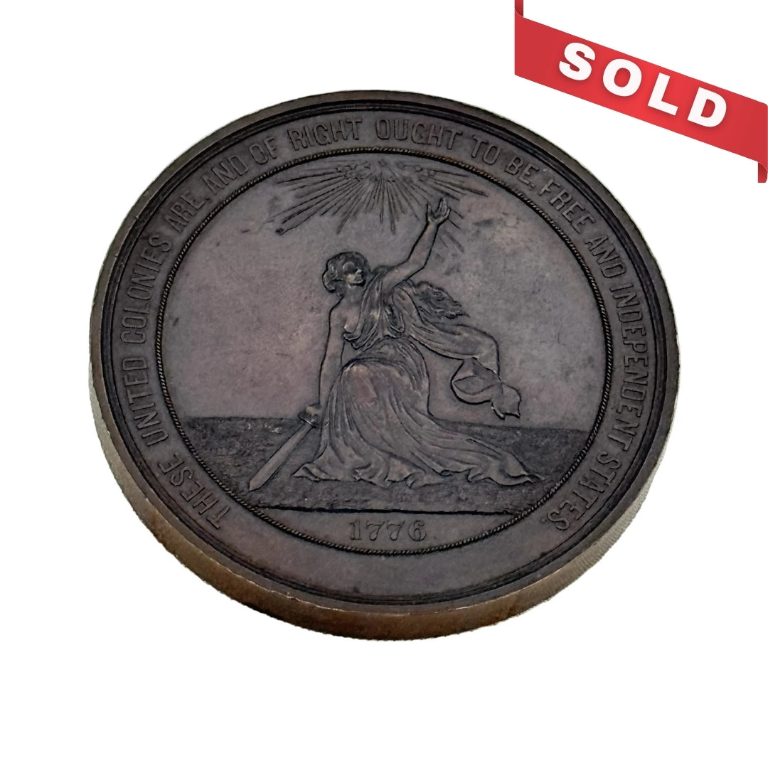 1876 Centennial Commemorative Medal — “These United Colonies Are Free and Independent States”