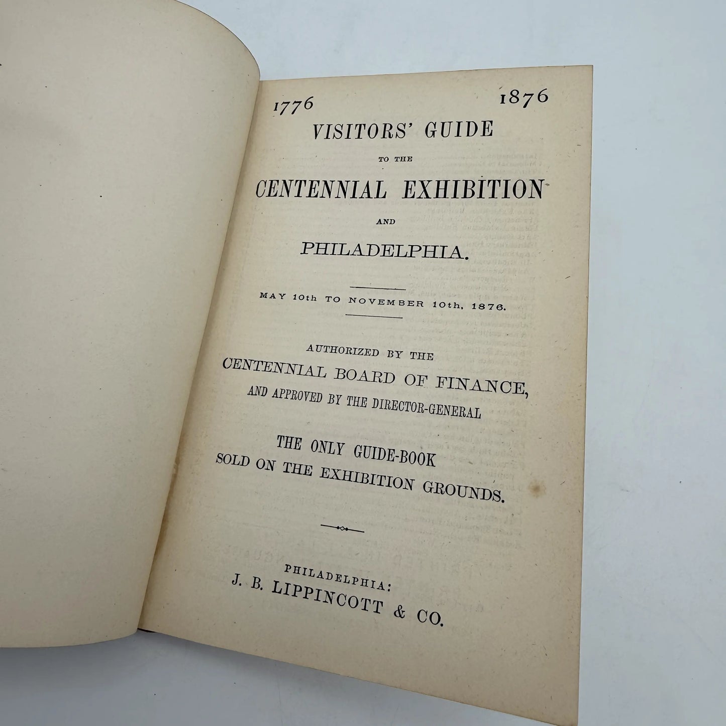 1876 Visitors Guide to the Centennial Exhibition and Philadelphia