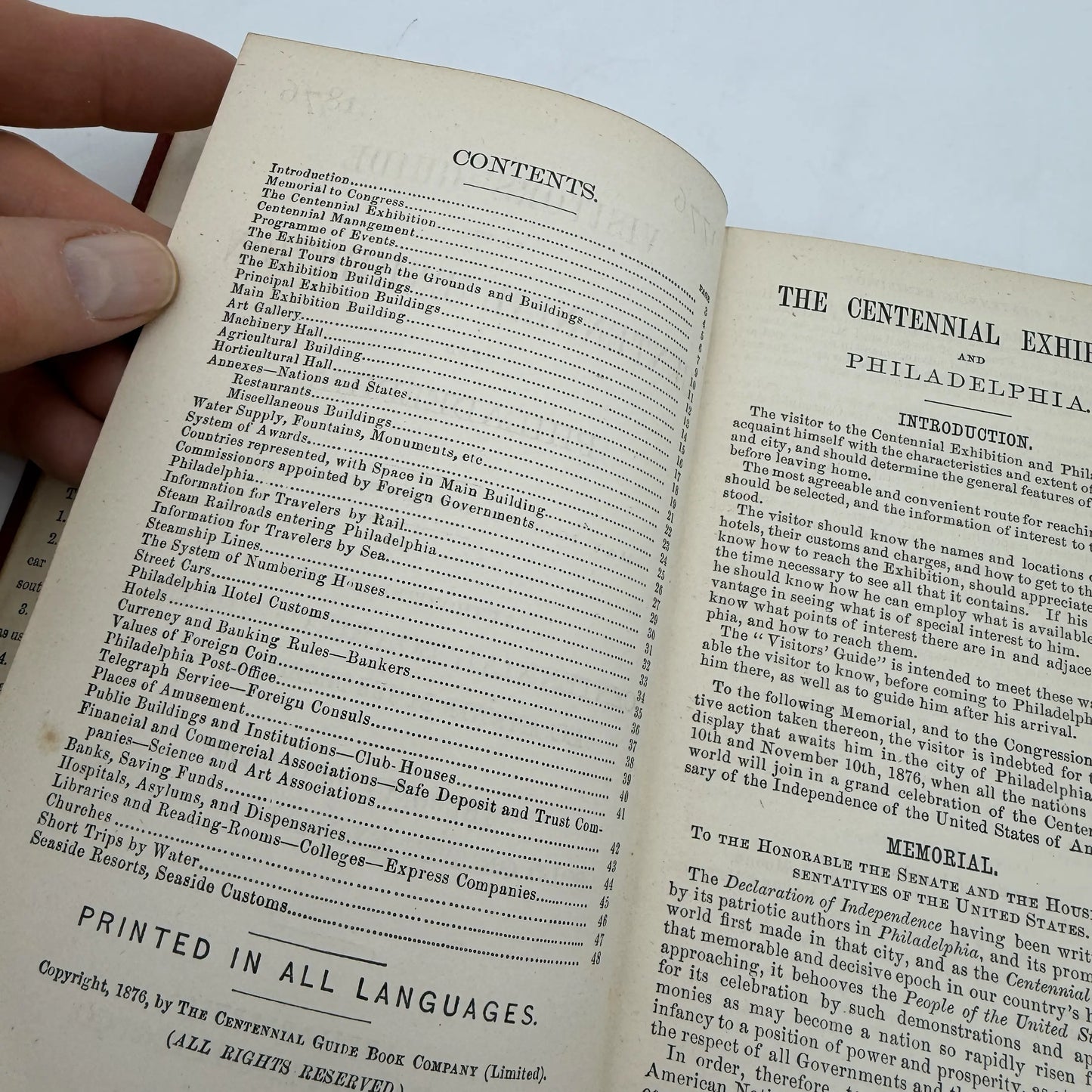 1876 Visitors Guide to the Centennial Exhibition and Philadelphia