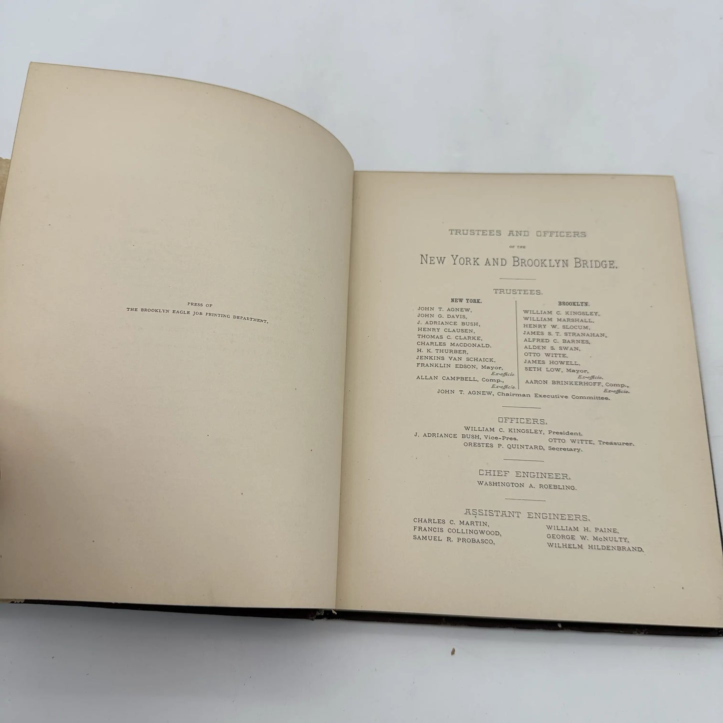 Opening Ceremonies of the New York and Brooklyn Bridge — May 24th, 1883