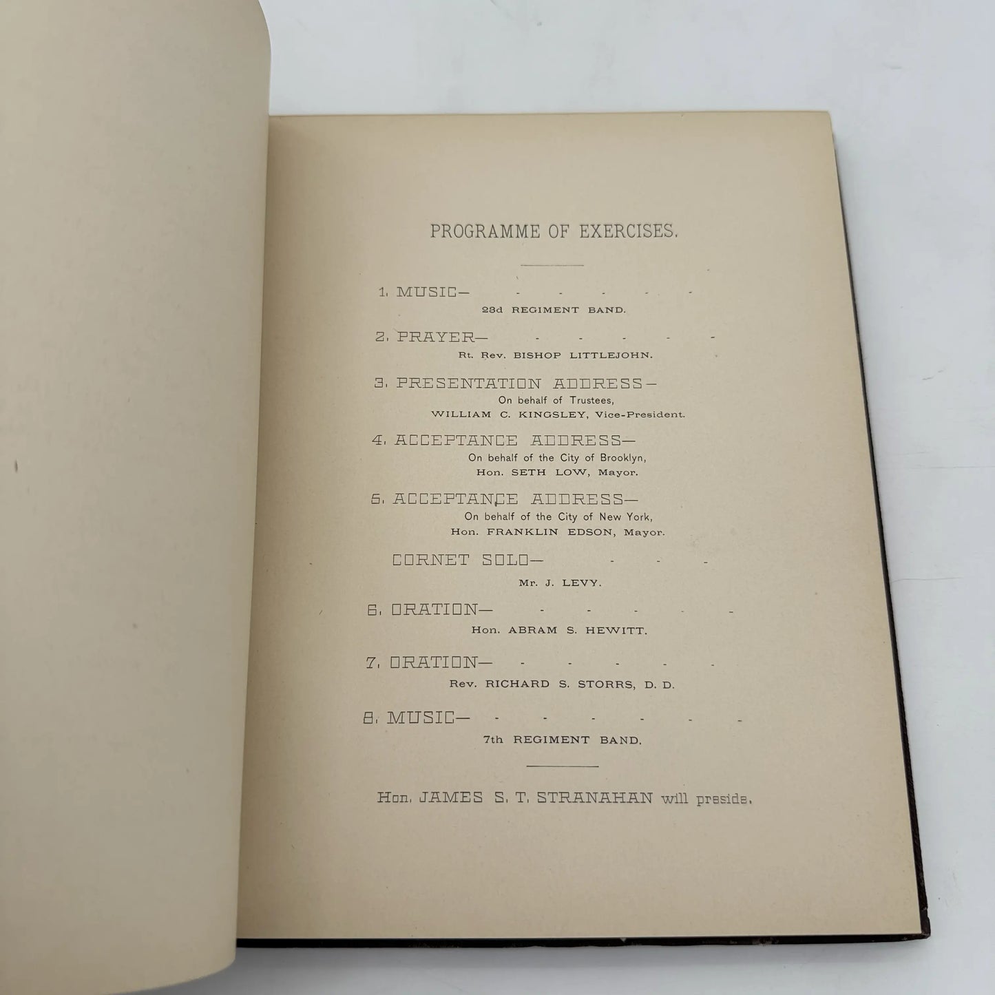 Opening Ceremonies of the New York and Brooklyn Bridge — May 24th, 1883