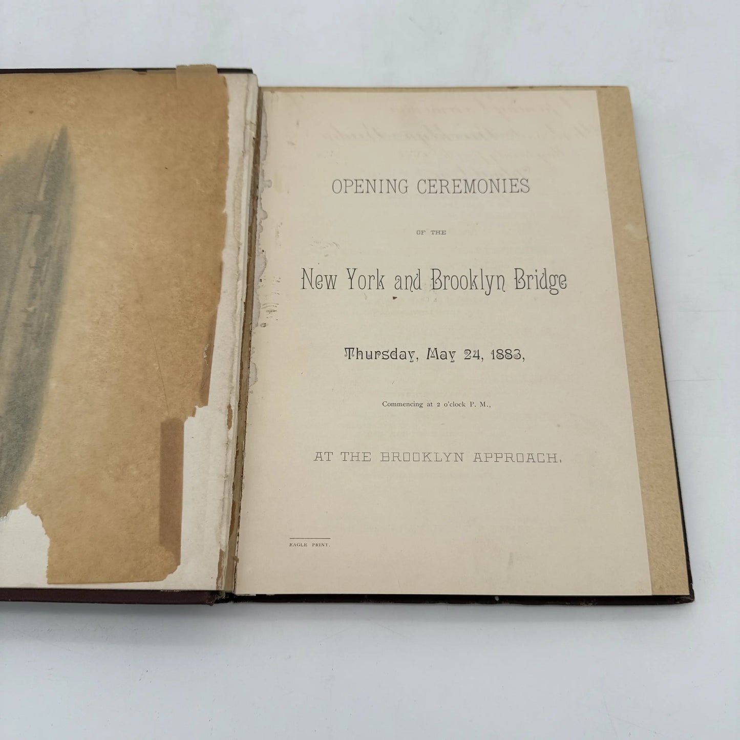 Opening Ceremonies of the New York and Brooklyn Bridge — May 24th, 1883
