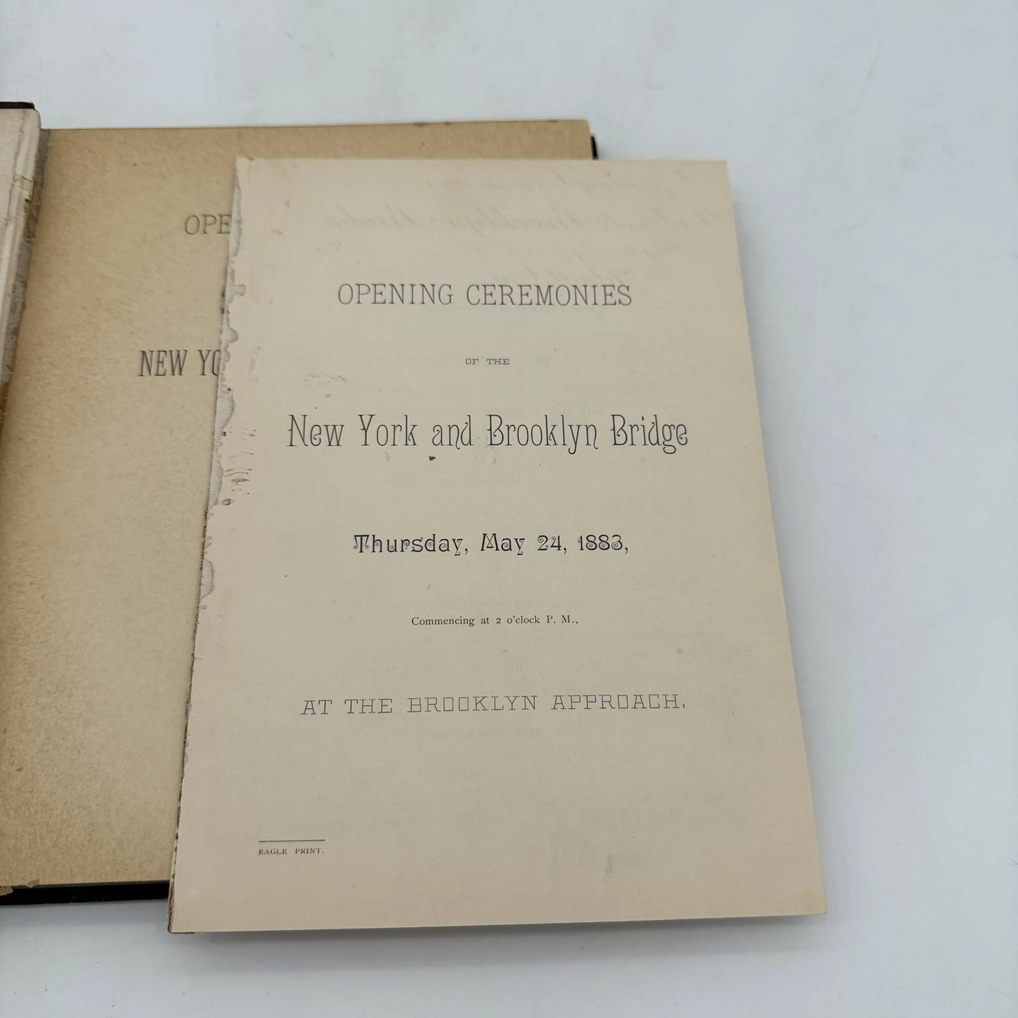 Opening Ceremonies of the New York and Brooklyn Bridge — May 24th, 1883
