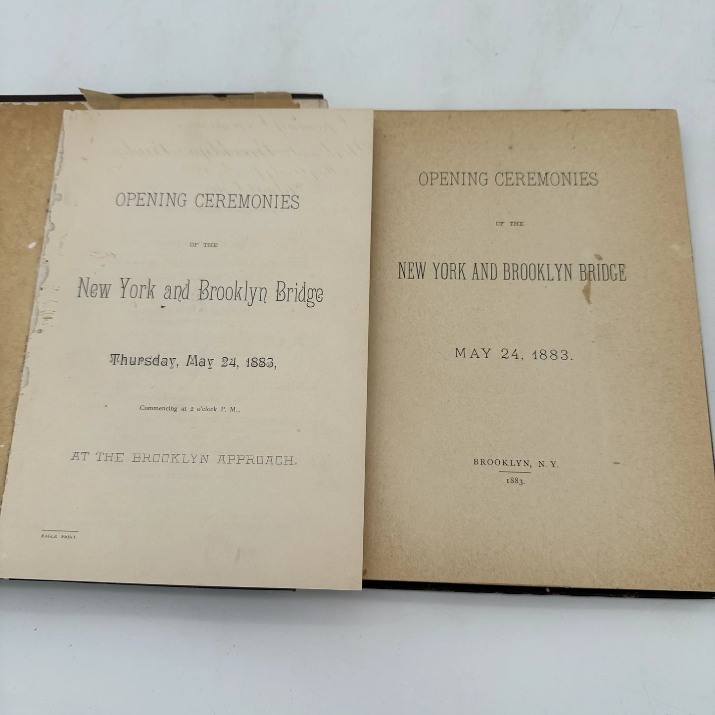Opening Ceremonies of the New York and Brooklyn Bridge — May 24th, 1883