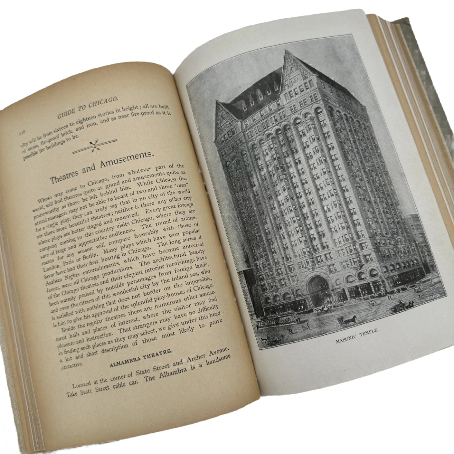 1893 "Artistic Guide to Chicago and the World's Columbian Exposition" with smaller blue book with images of Chicago