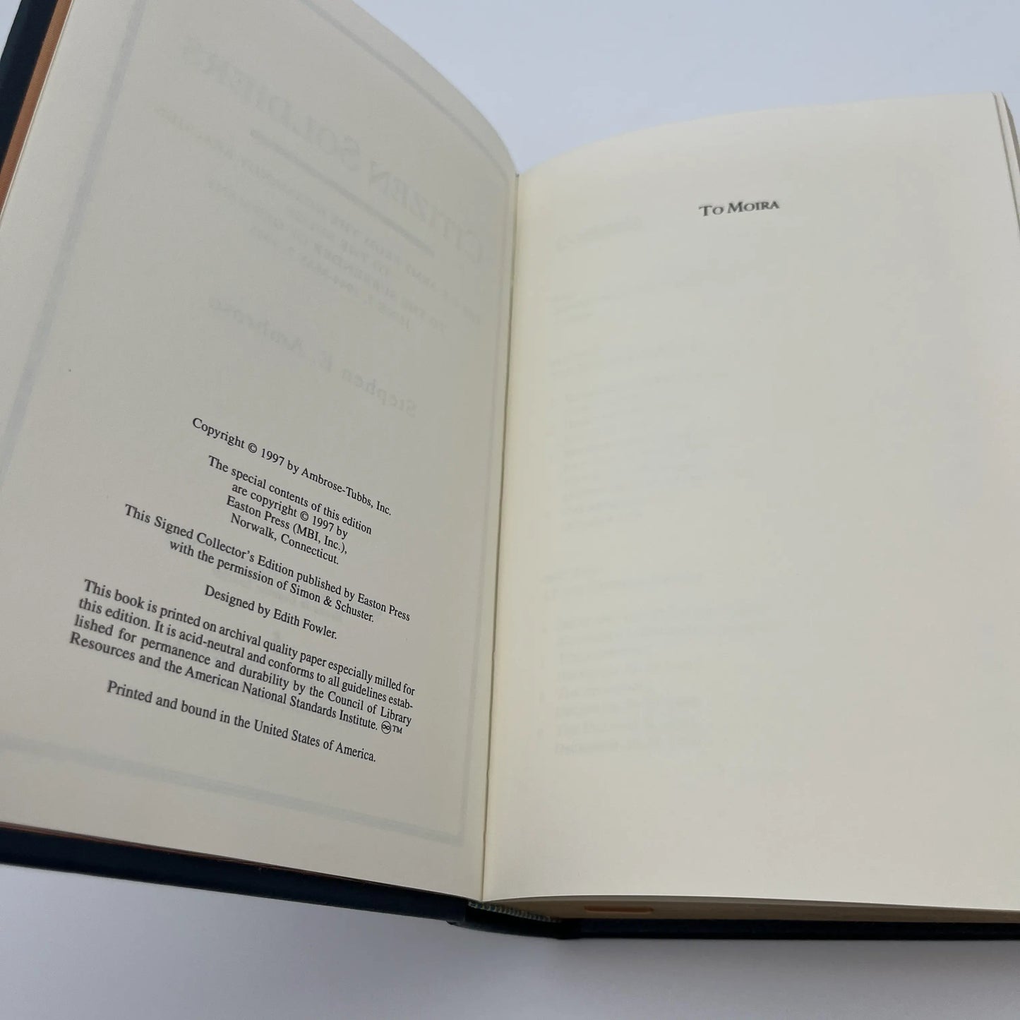 "Citizen Soldiers" Signed by Stephen E. Ambrose - Leather-bound, gilt-edged Easton Press edition 6