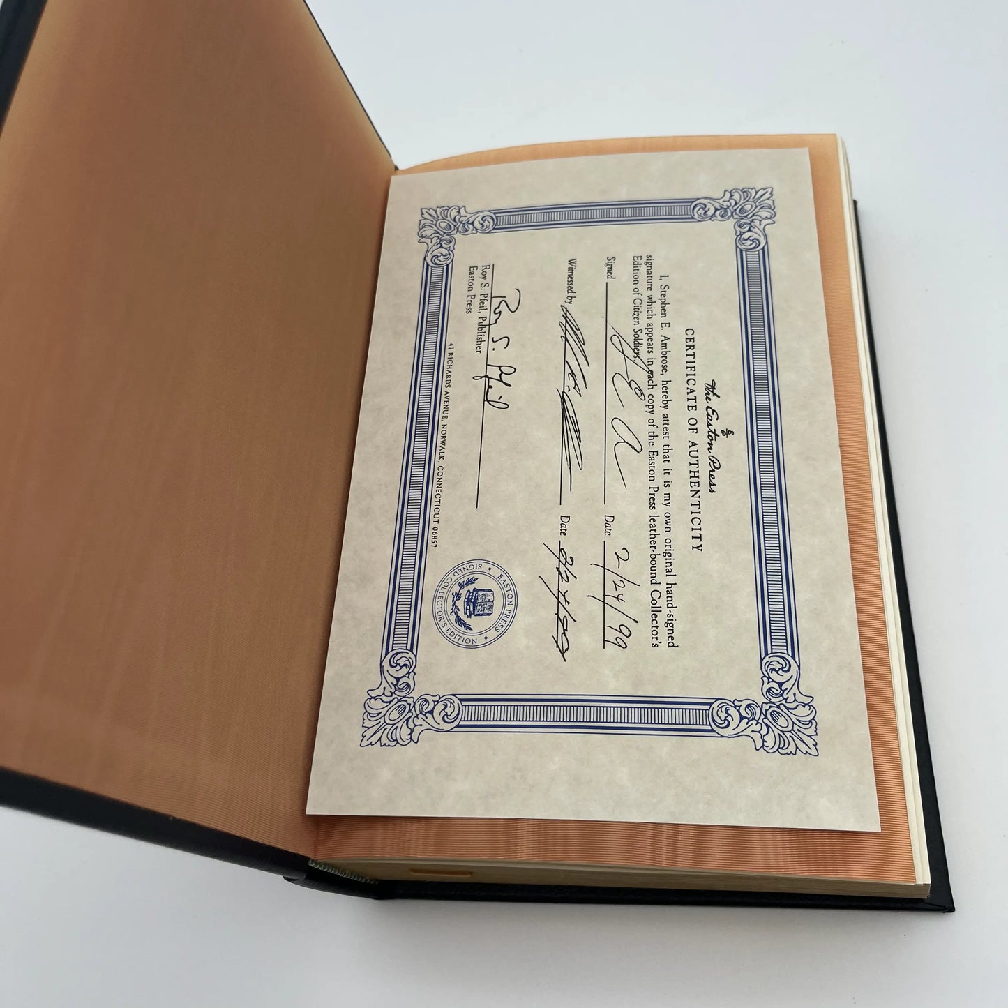 "Citizen Soldiers" Signed by Stephen E. Ambrose - Leather-bound, gilt-edged Easton Press edition 6