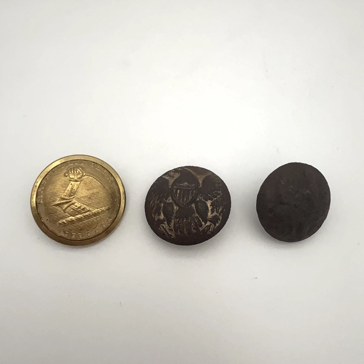 Civil War Federal Infantry Buttons, including Massachusetts Volunteer Militia