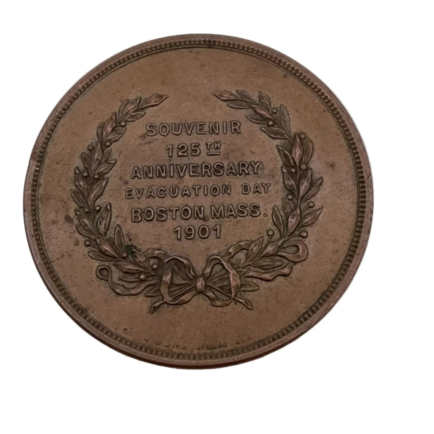 1901 Boston Evacuation Day "coin" — 125th Anniversary Souvenir