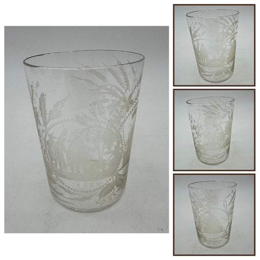 1893 Columbian Exposition Chicago World's Fair Etched Glass