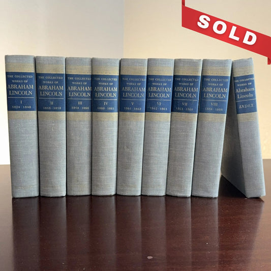 "The Collected Works of Lincoln" by Roy B. Basler — 8 Volume set, plus index — 1955