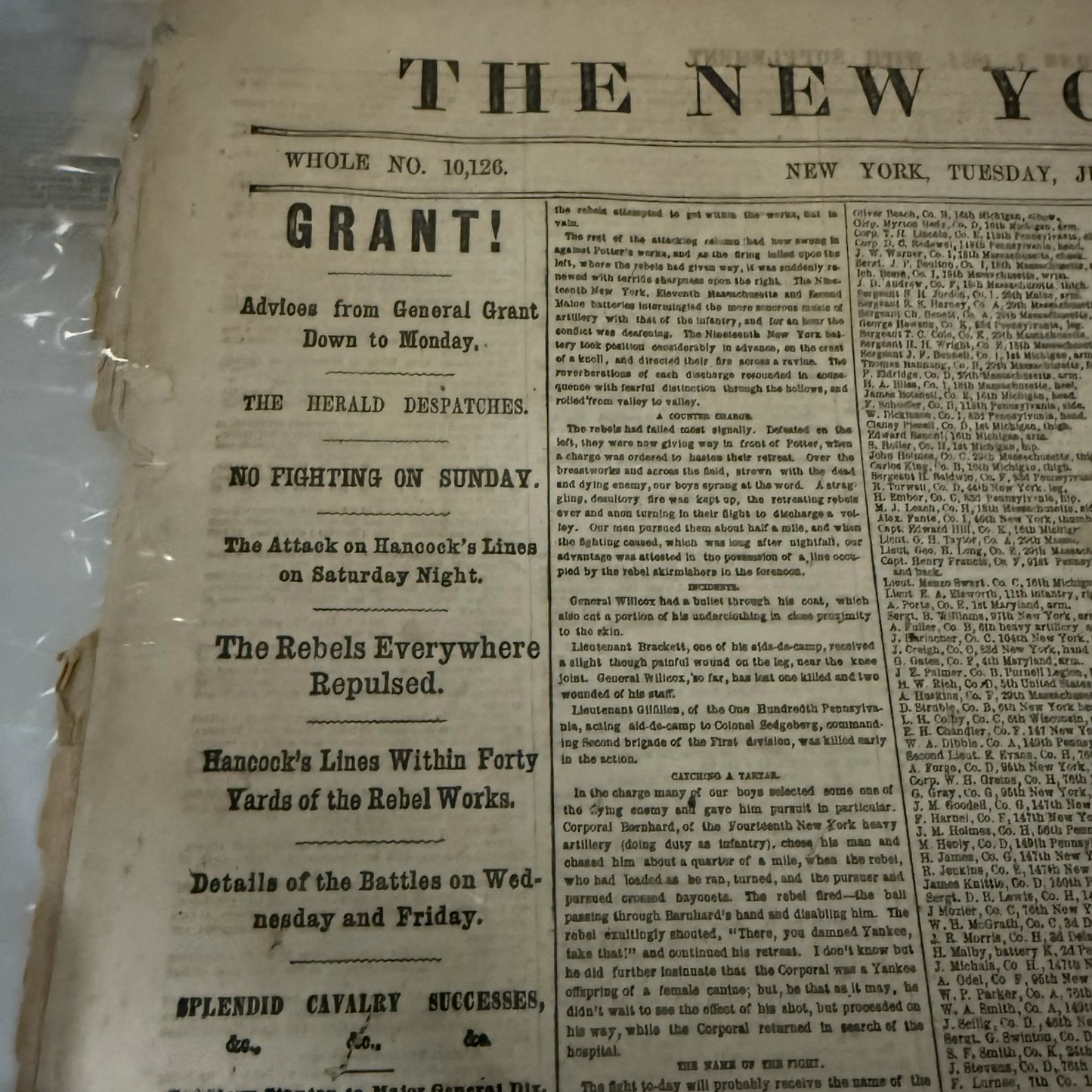 Collection of 34 Civil War Daily Newspapers and Weeklies in an archival box — 1855 - 1865