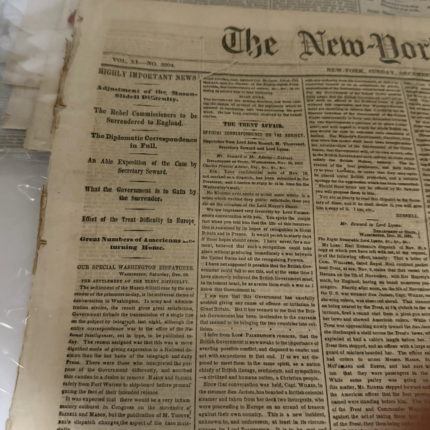 Collection of 34 Civil War Daily Newspapers and Weeklies in an archival box — 1855 - 1865