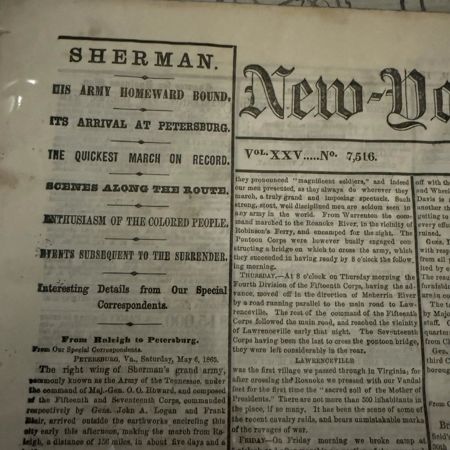 Collection of 34 Civil War Daily Newspapers and Weeklies in an archival box — 1855 - 1865