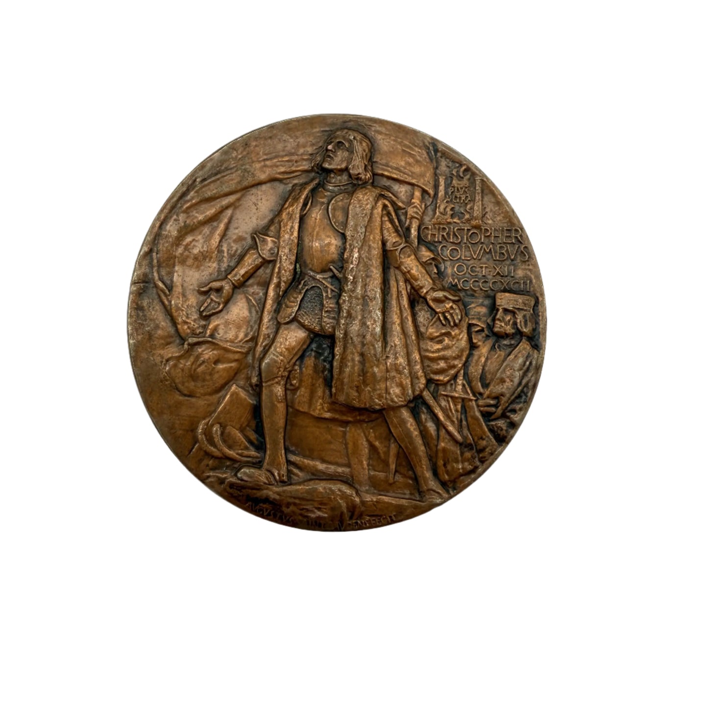 1893 Chicago World's Fair & Columbian Exposition Bronze Award Medal — Augustus Saint-Gaudens