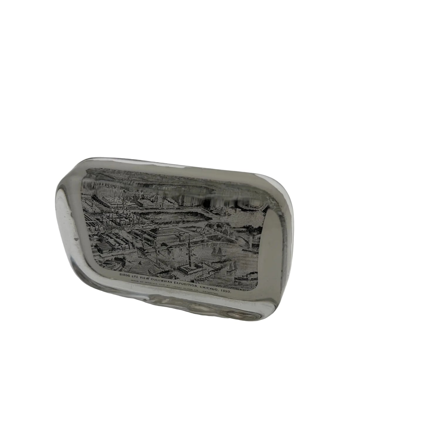 World Columbian Exposition Antique Souvenir Paperweight made by the Libbey Glass Co. — 1893