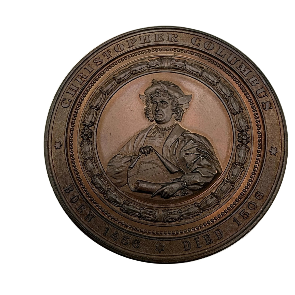 Front of World’s Columbian Exposition Souvenir Medals in Brown Patina from The History List Rare Finds