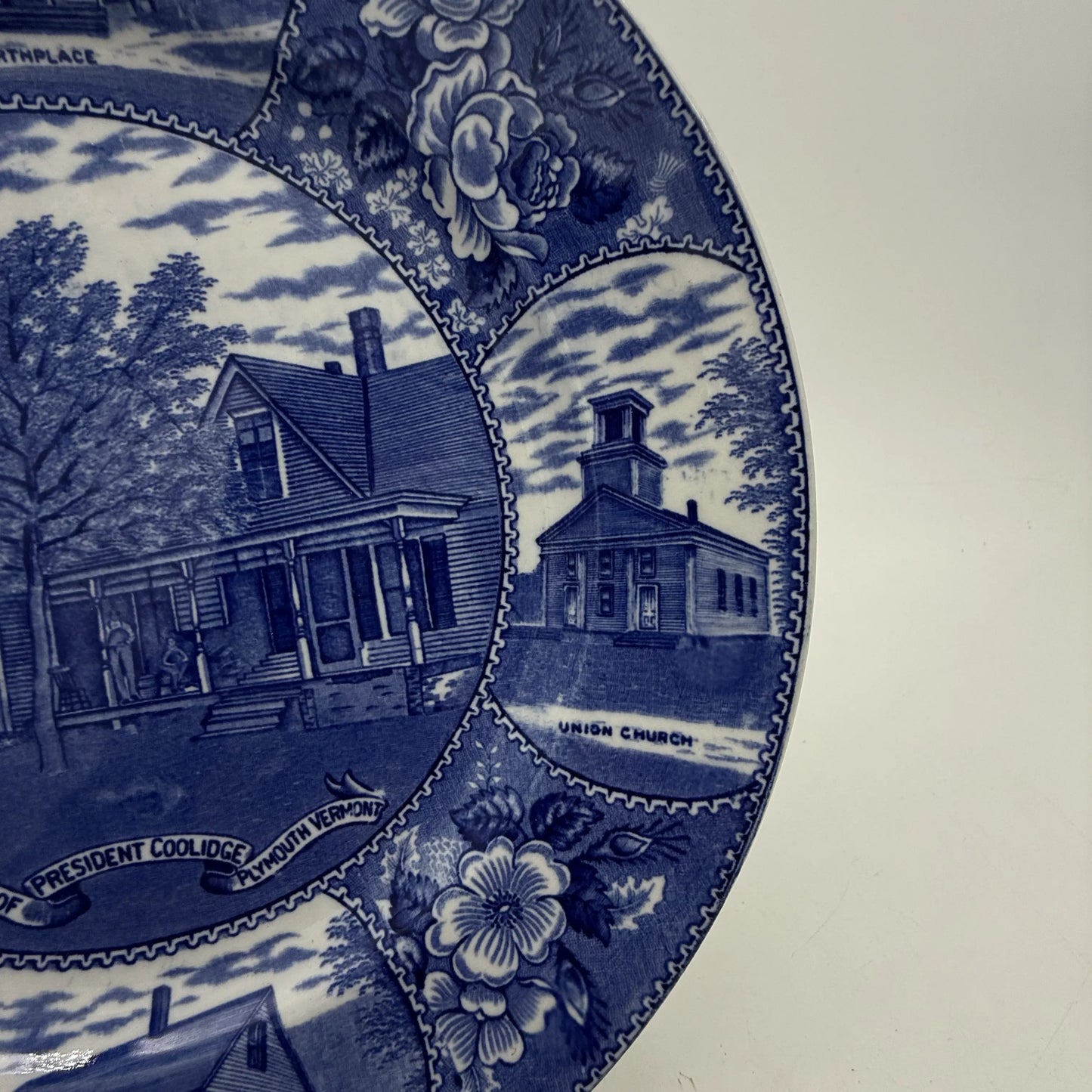 Calvin Coolidge Home Staffordshire Plate  - Adams Souvenir