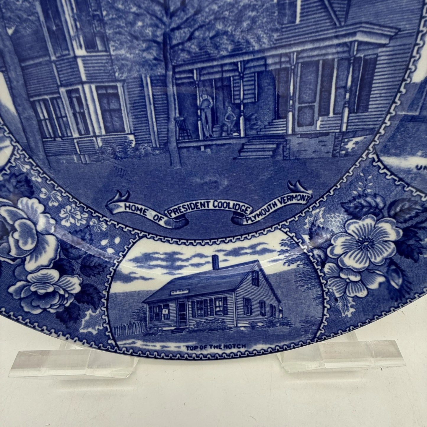 Calvin Coolidge Home Staffordshire Plate  - Adams Souvenir