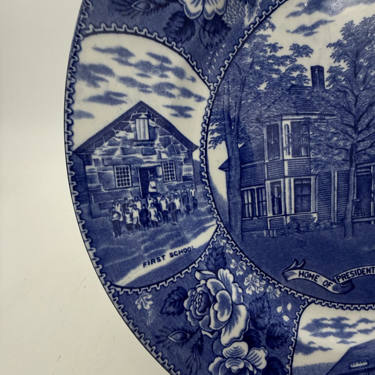 Calvin Coolidge Home Staffordshire Plate  - Adams Souvenir