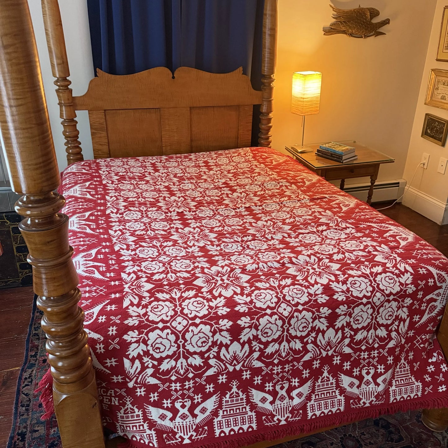 "Declaration of Independence" Jacquard-Woven Coverlet