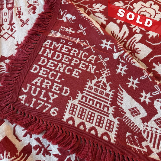 "Declaration of Independence" Jacquard-Woven Coverlet