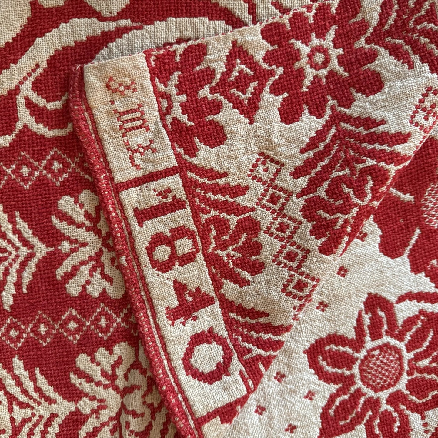 Jacquard-Woven Coverlet — "1840"