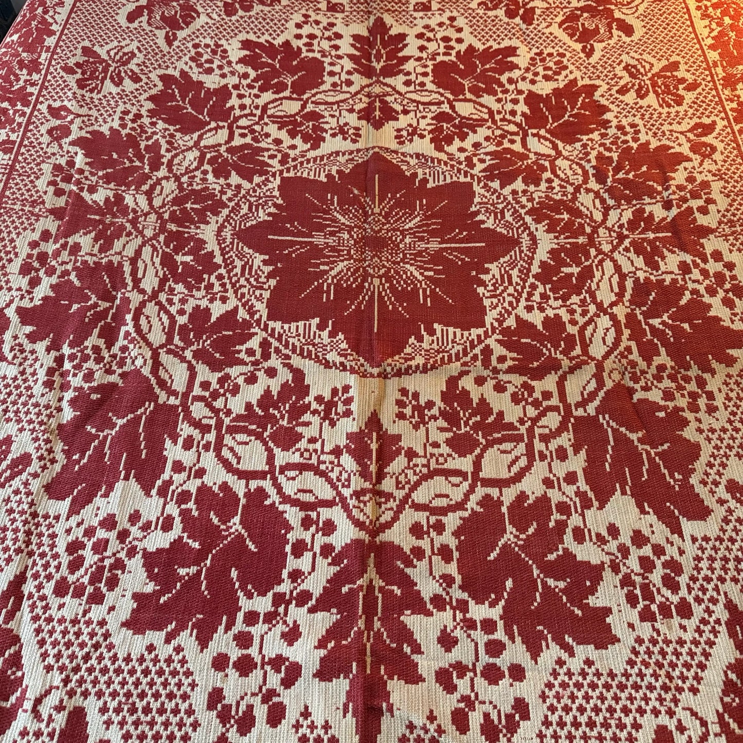 Jacquard-Woven Coverlet — "Emily Lair"
