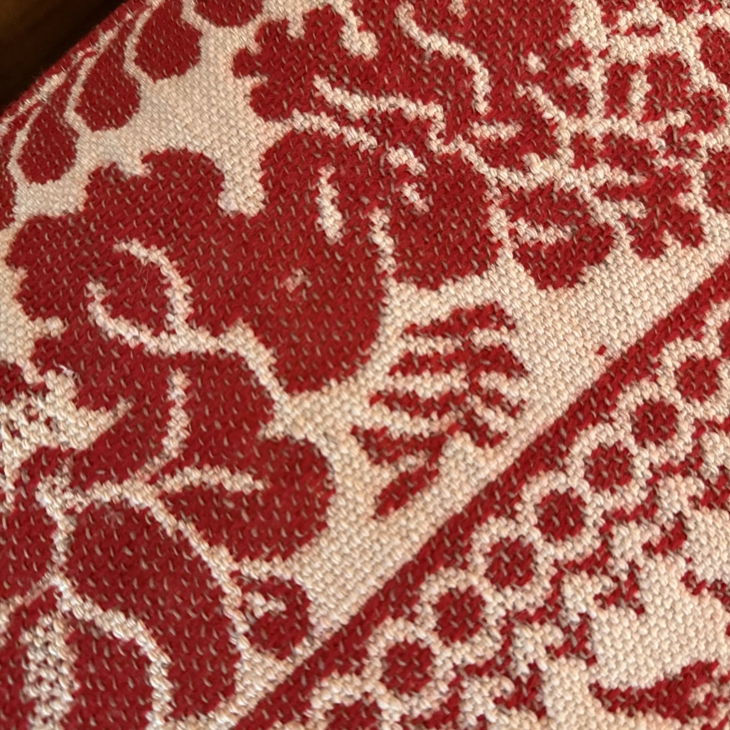 Jacquard-Woven Coverlet with starburst design